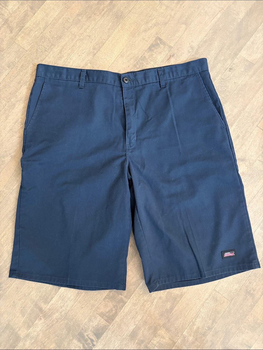 GENUINE DICKIES Navy Blue Flat Front Shorts Sz 40